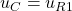 u_C=u_{R1}