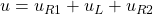 u=u_{R1}+u_L+u_{R2}